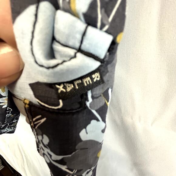 Tommy Bahama RELAX Large Men Swim Trunks black gray blue print - Picture 4 of 11